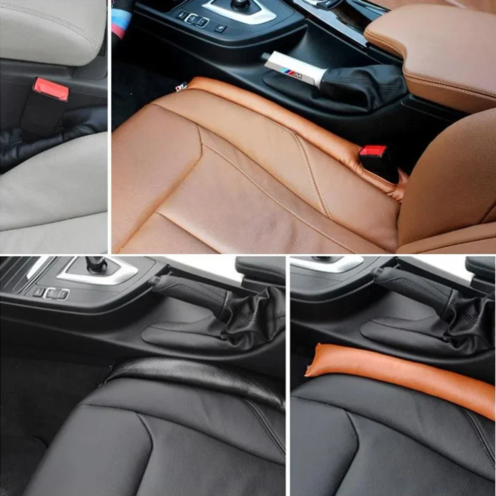 Car Seat Gap Filler Soft Car Styling Padding Leather Leak Pads Plug Spacer Universal Car Accessories Interior Car Organizer - الصورة 14
