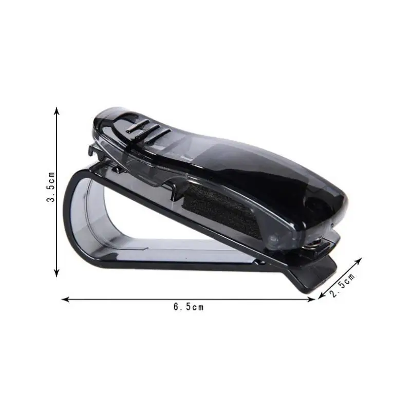 High qualitySoft Rubber Car Sun Visor Sunglasses Clip Anti-Scratch Glasses Holder Card Ticket Organizer for Car Owners - الصورة 7